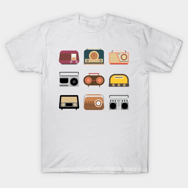 Vintage Radio Collection T-Shirt by Digster